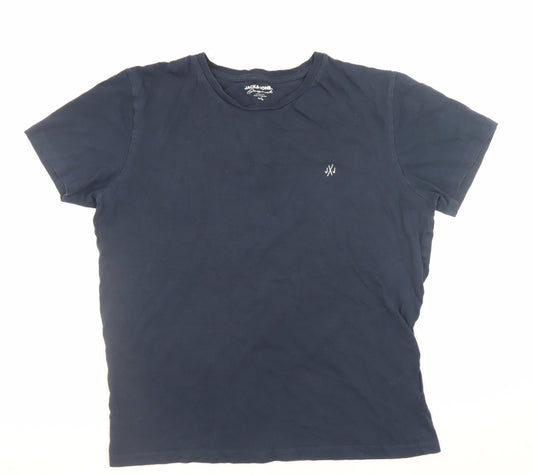 Mens UK Size L JACK & JONES Blue  T-Shirt
