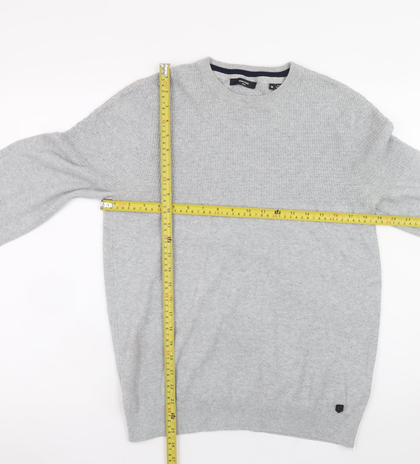 Mens UK Size M JACK & JONES Grey Pullover Jumper