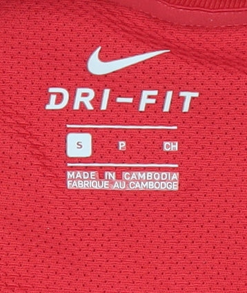 Mens UK Size S Nike Red Running & JoggingGym & TrainingFootball T-Shirt
