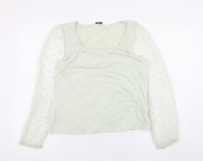 Womens UK Size L Pimkie Green Camisole Blouse
