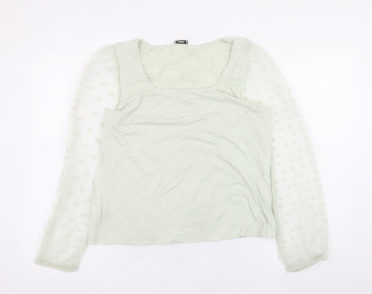 Womens UK Size L Pimkie Green Camisole Blouse