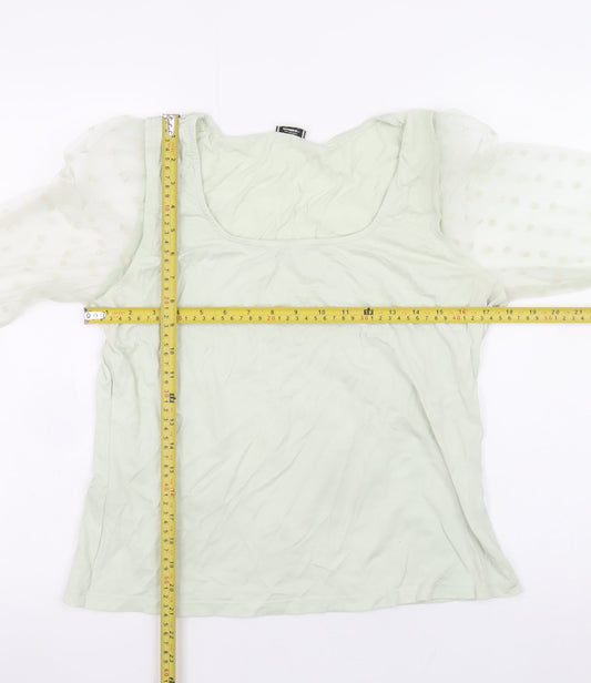 Womens UK Size L Pimkie Green Camisole Blouse