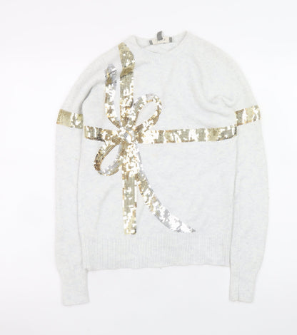 Womens UK Size XS Oasis Ivory Pullover Jumper