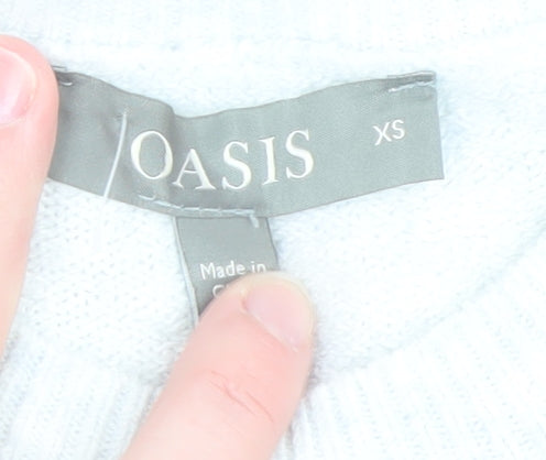 Womens UK Size XS Oasis Ivory Pullover Jumper