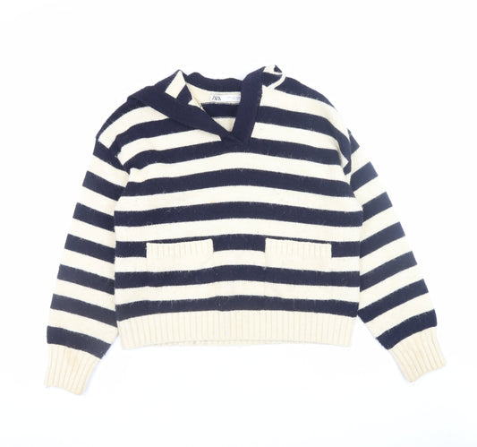 Womens UK Size S Zara Multicoloured Pullover Jumper