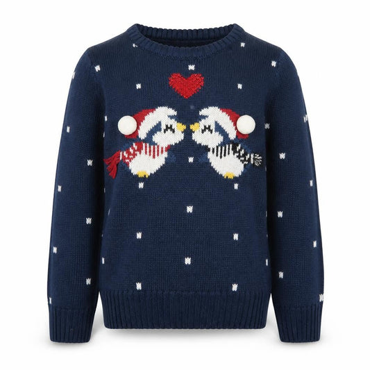 Girls UK Size 5-6 Years Lily & Dan Blue Pullover Jumper