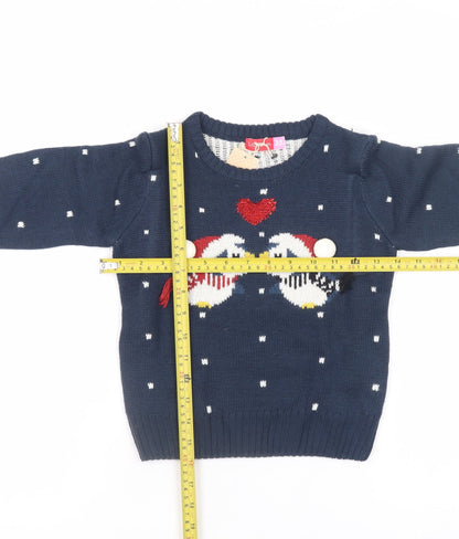 Girls UK Size 5-6 Years Lily & Dan Blue Pullover Jumper