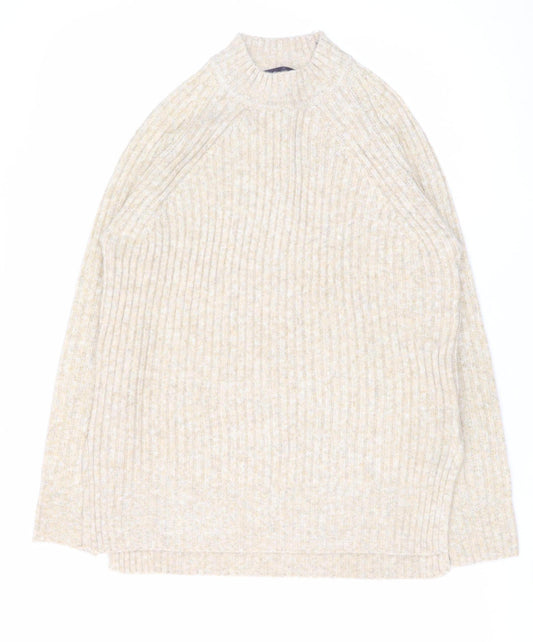 Womens UK Size S Marks and Spencer Beige Pullover Jumper
