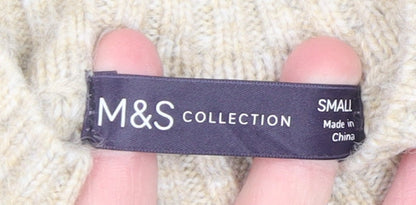 Womens UK Size S Marks and Spencer Beige Pullover Jumper