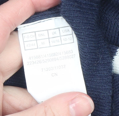 Womens UK Size 14/16 Damart Blue Pullover Jumper