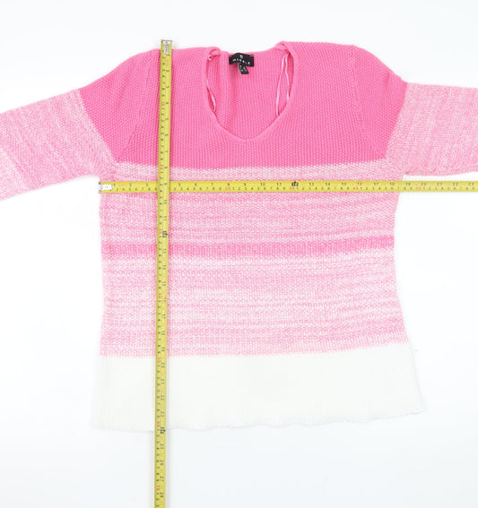 Womens UK Size 2 Marble Multicoloured Pullover Jumper