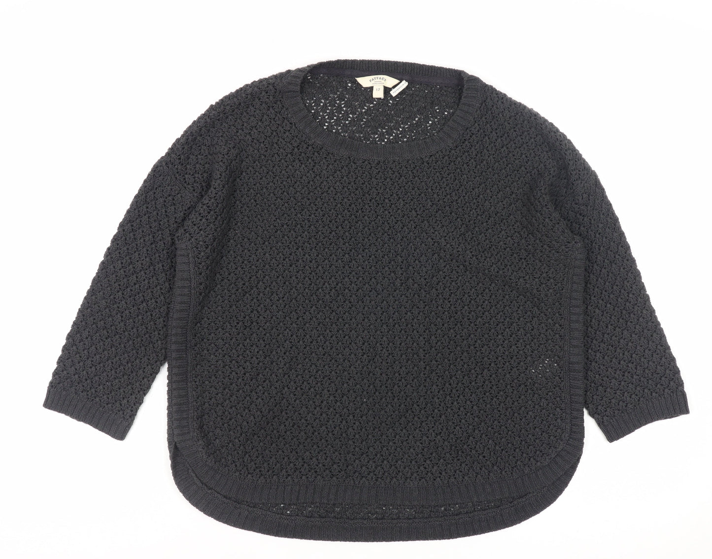 Womens UK Size 12 FatFace Black Pullover Jumper