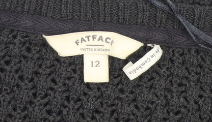 Womens UK Size 12 FatFace Black Pullover Jumper