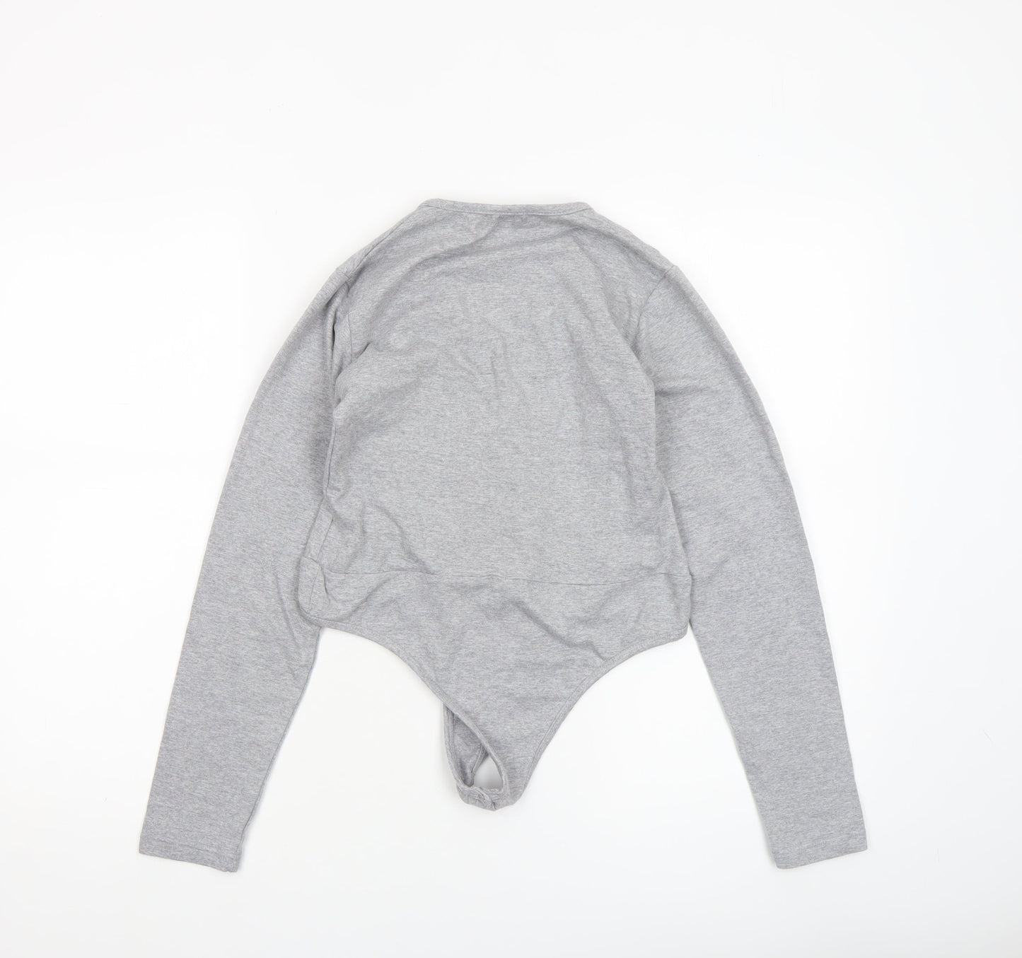 Womens UK Size 10 Boohoo One-Piece Grey Bodysuit