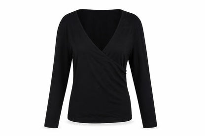 Womens UK Size 4 ASOS Black Wrap Blouse