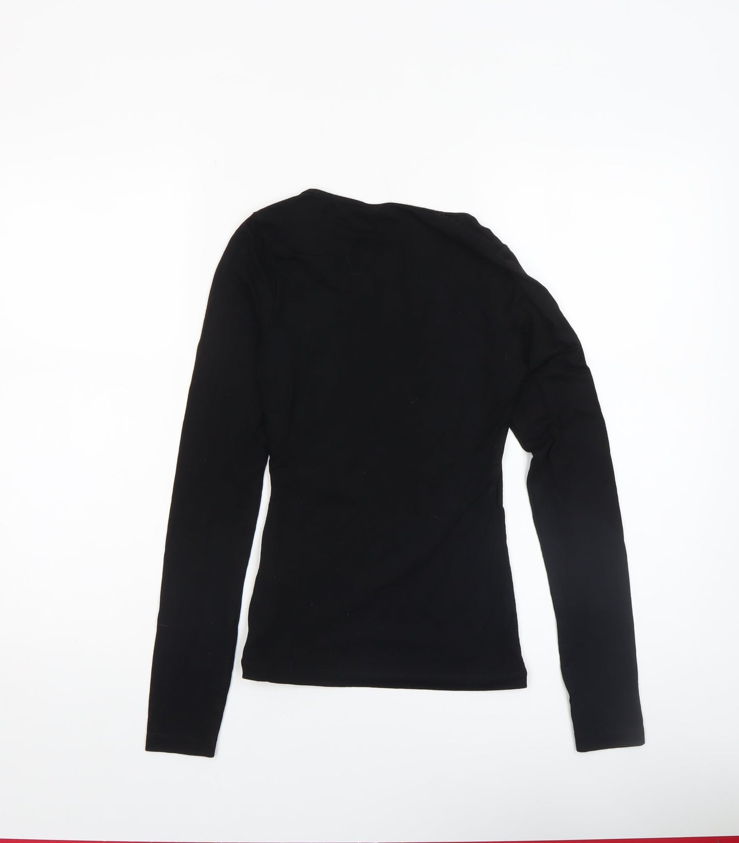 Womens UK Size 4 ASOS Black Wrap Blouse