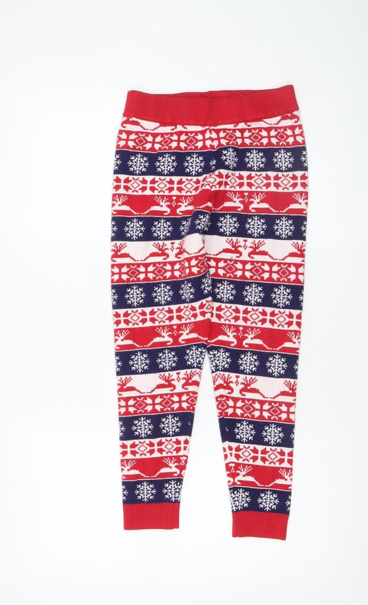 Jeff & Co Girls Multicoloured Fair Isle Christmas Lounge Pants Size 10-12