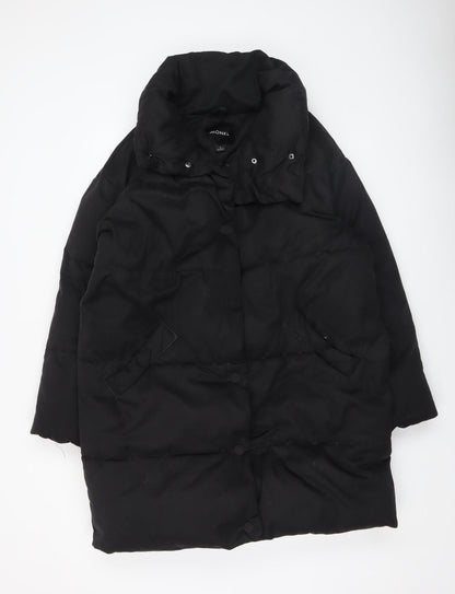 Womens UK Size S Monki Black Puffer Jacket