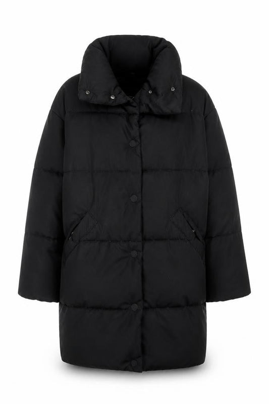 Womens UK Size S Monki Black Puffer Jacket