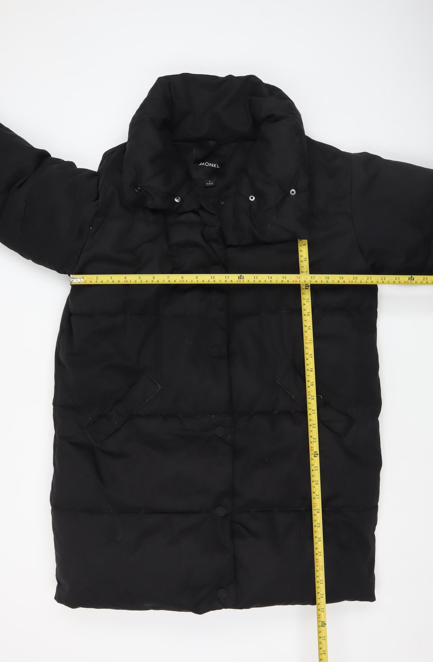 Womens UK Size S Monki Black Puffer Jacket