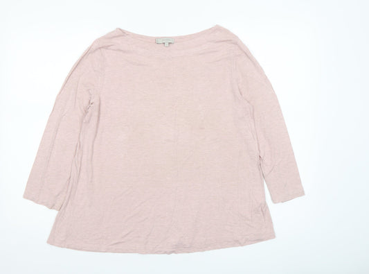 Womens UK Size M Hobbs Pink Basic T-Shirt