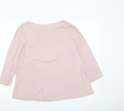 Womens UK Size M Hobbs Pink Basic T-Shirt