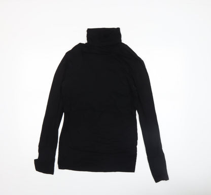 Womens UK Size S Seraphine Black Basic T-Shirt
