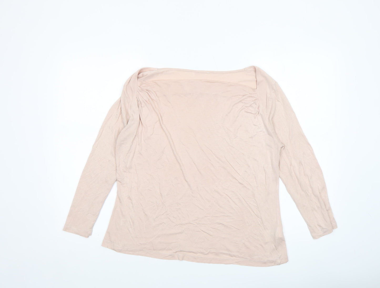 Womens UK Size M Hobbs Beige Basic Blouse