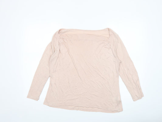 Womens UK Size M Hobbs Beige Basic Blouse