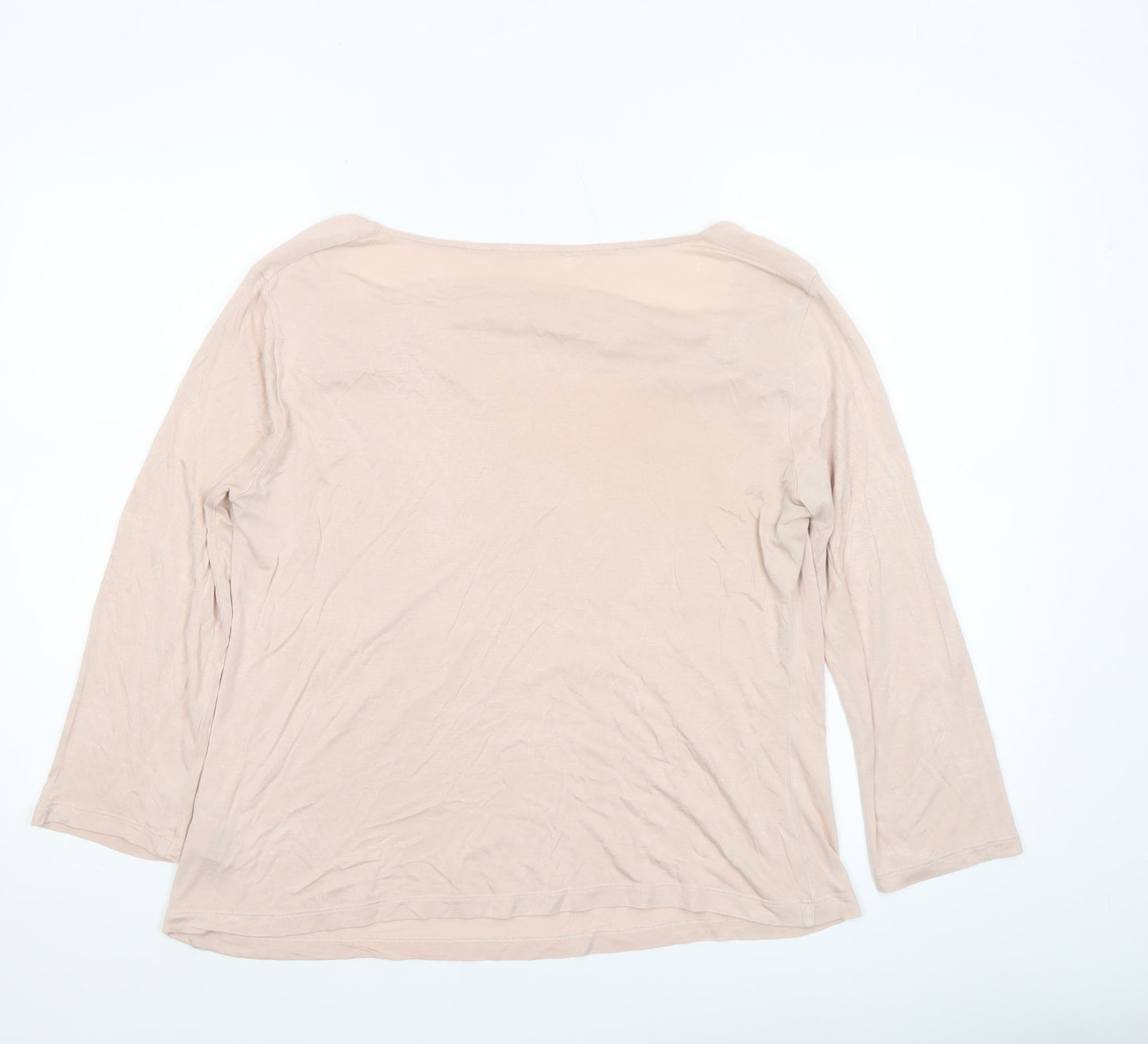 Womens UK Size M Hobbs Beige Basic Blouse