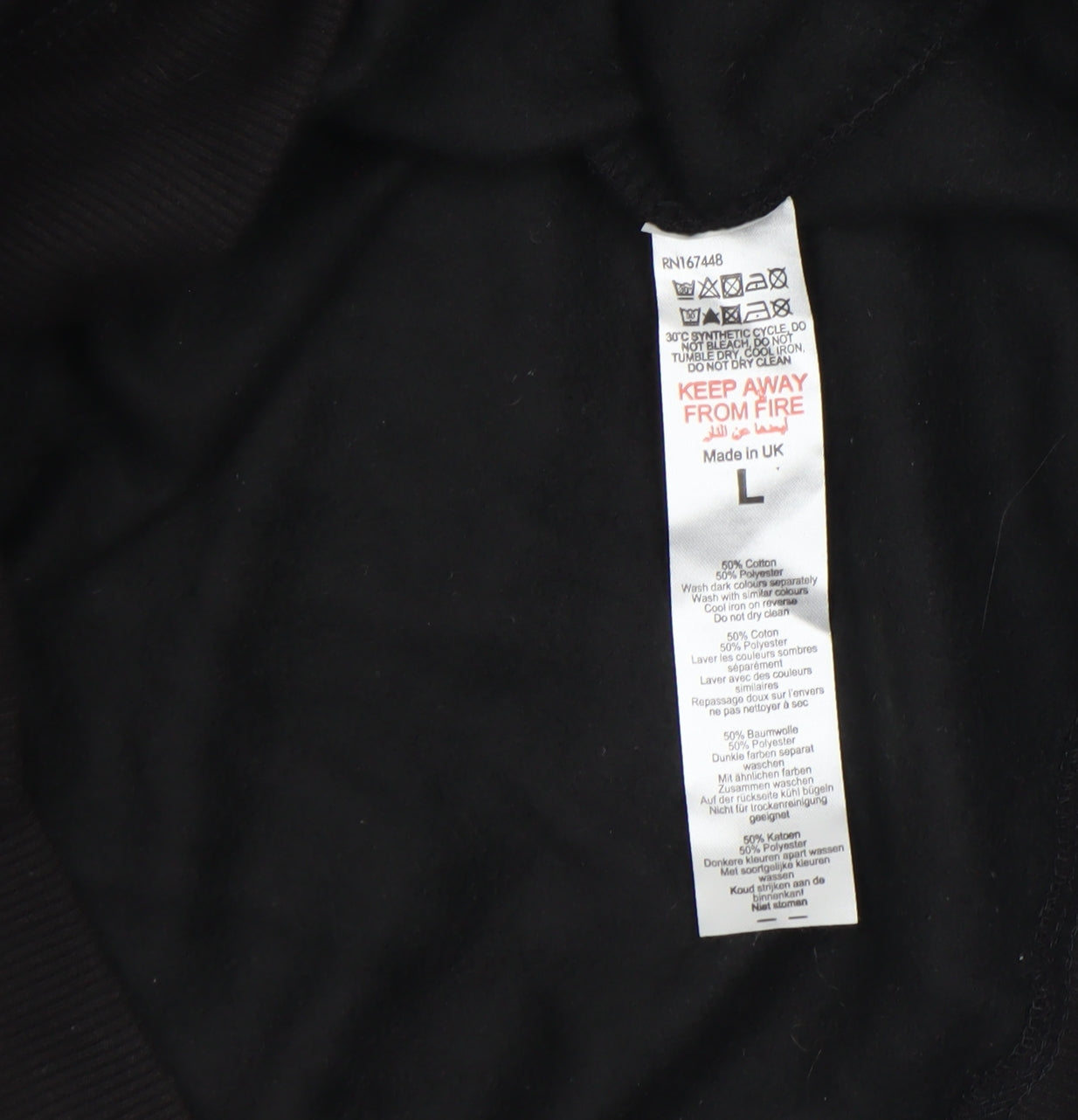 Mens UK Size L Marvel Black Pullover Sweatshirt