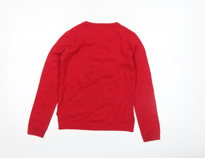 Girls UK Size 8-10 Years Pepperts Red Pullover Jumper