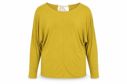 Reiss Women’s Yellow V-Neck Long Sleeve Tunic Blouse Size M