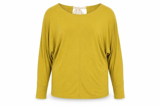 Reiss Women’s Yellow V-Neck Long Sleeve Tunic Blouse Size M