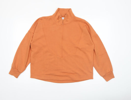 Womens UK Size XS Gallery Orange Pullover Sweatshirt