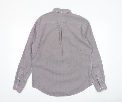 Next Men's Multicoloured Check Cotton Button-Up Shirt Size M