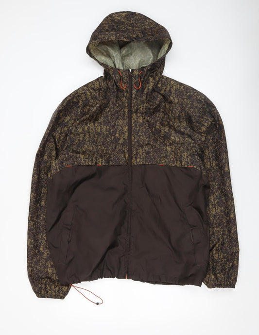 Mens UK Size XL DECATHLON Brown Windbreaker Coat