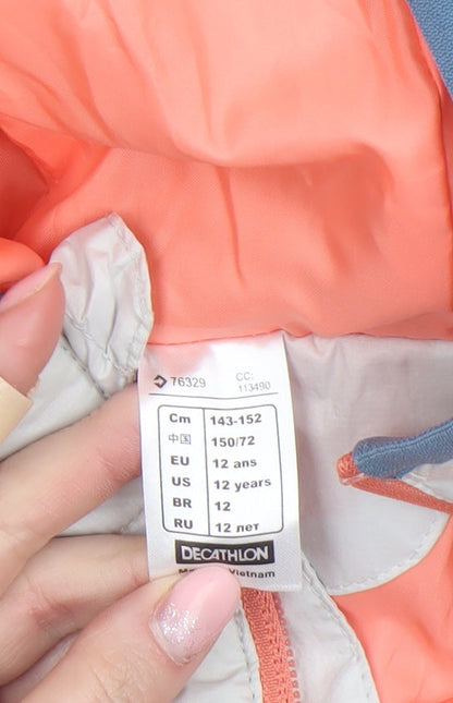 Girls UK Size 12 Years Quechua Ivory Puffer Jacket