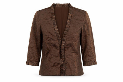Womens UK Size 12 Oblique Petites Brown Suit Jacket