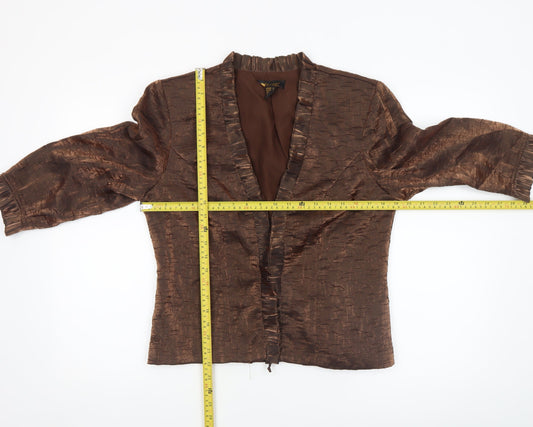 Womens UK Size 12 Oblique Petites Brown Suit Jacket