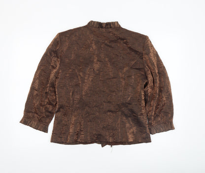 Womens UK Size 12 Oblique Petites Brown Suit Jacket