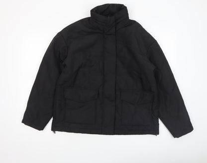 Nutmeg Womens Black Quilted Puffer Jacket Size 10