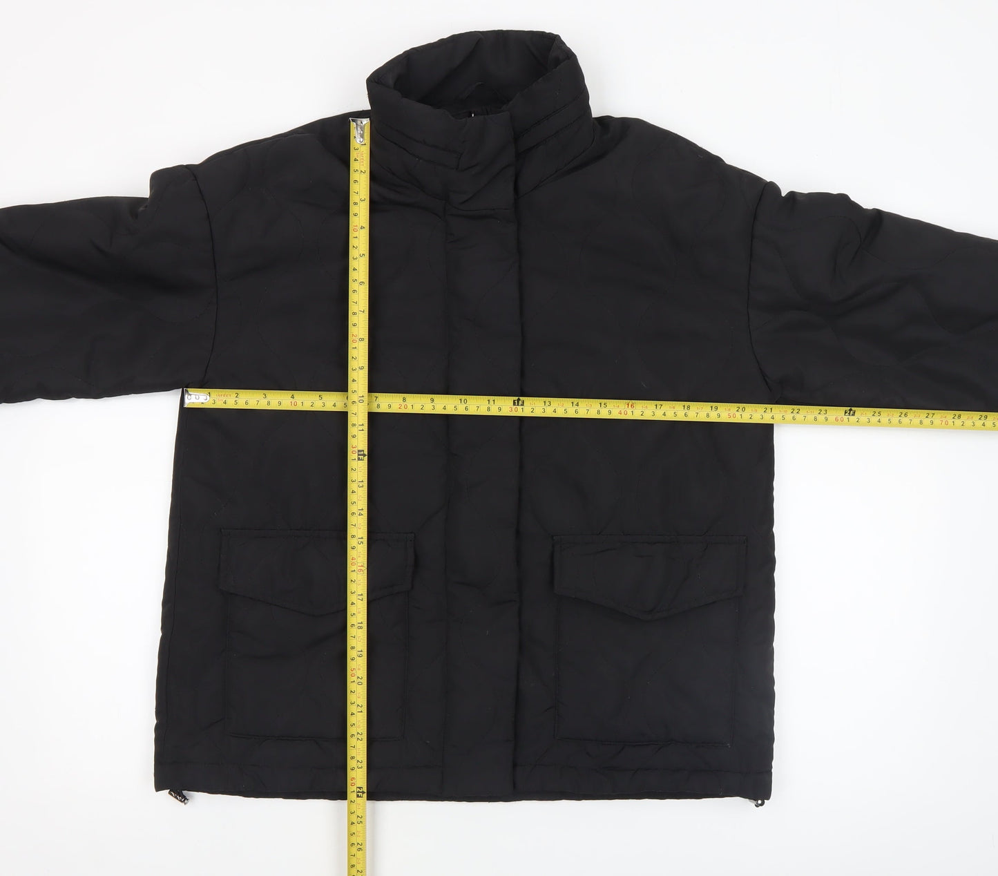 Nutmeg Womens Black Quilted Puffer Jacket Size 10