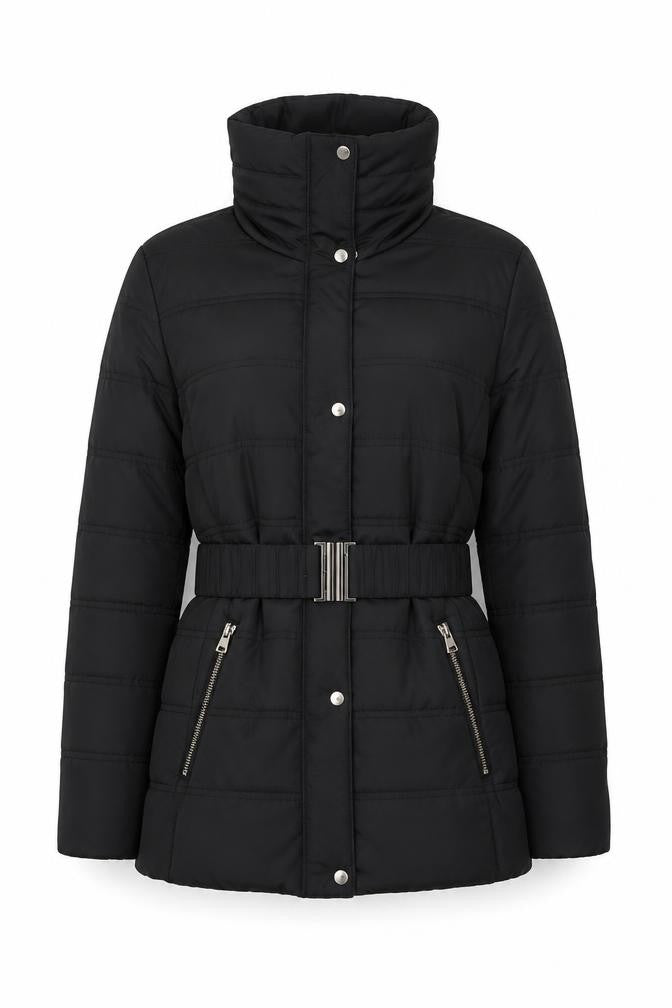 Womens UK Size 12 Dorothy Perkins Black Puffer Jacket