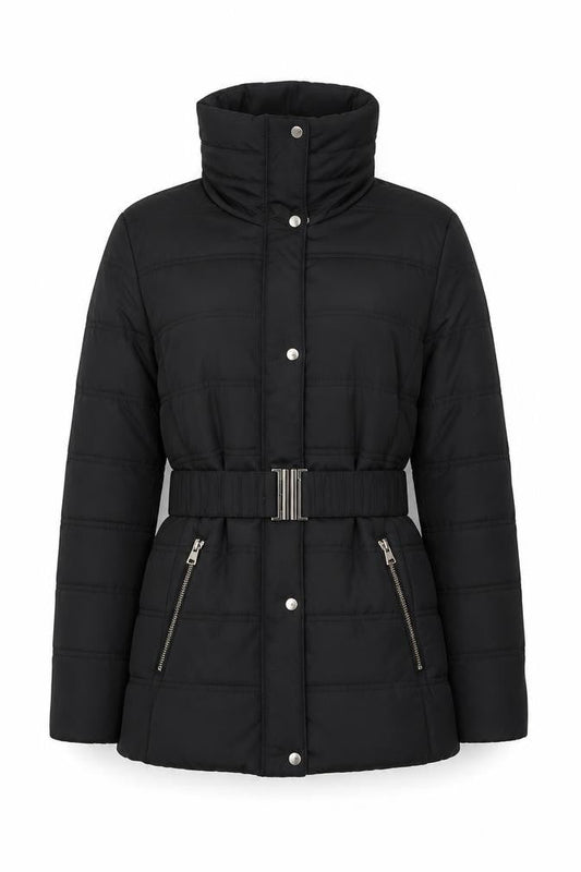 Womens UK Size 12 Dorothy Perkins Black Puffer Jacket