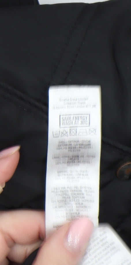 Womens UK Size 12 Dorothy Perkins Black Puffer Jacket