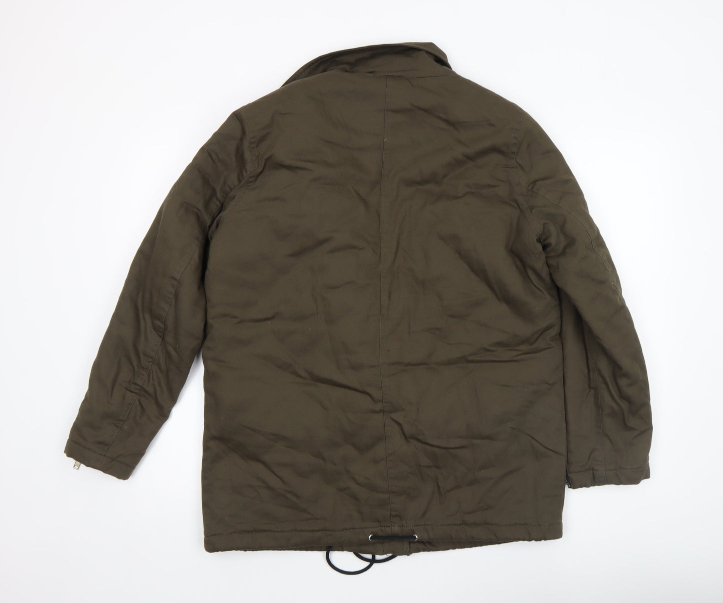 Womens UK Size 10 New Look Green Biker Coat