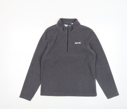 Regatta Boys Grey Fleece 1/4 Zip Sweatshirt 13 Years Outdoor Pullover