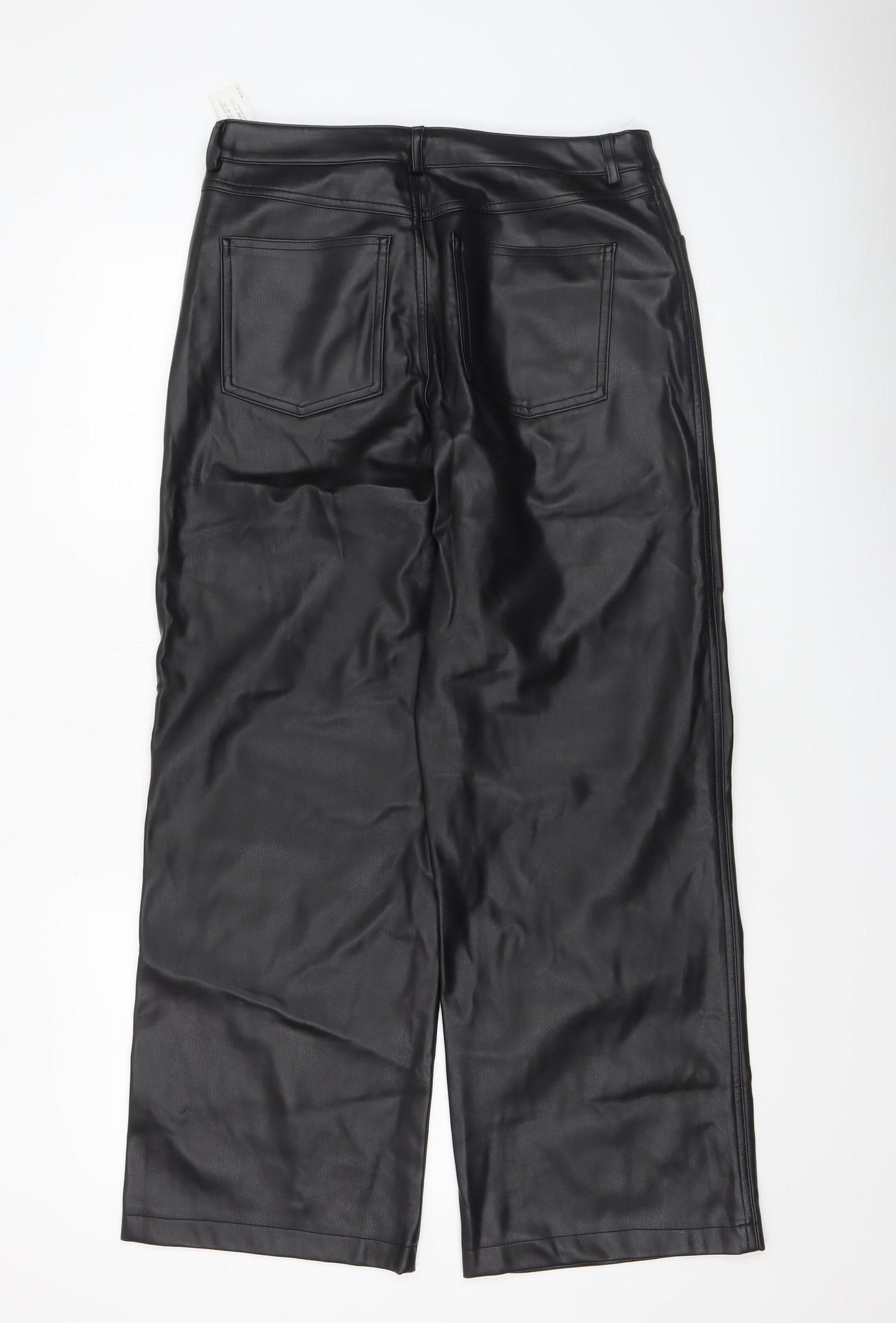 Womens UK Size 12 Stradivarius Regular Fit Casual Party/Cocktail Black Trousers