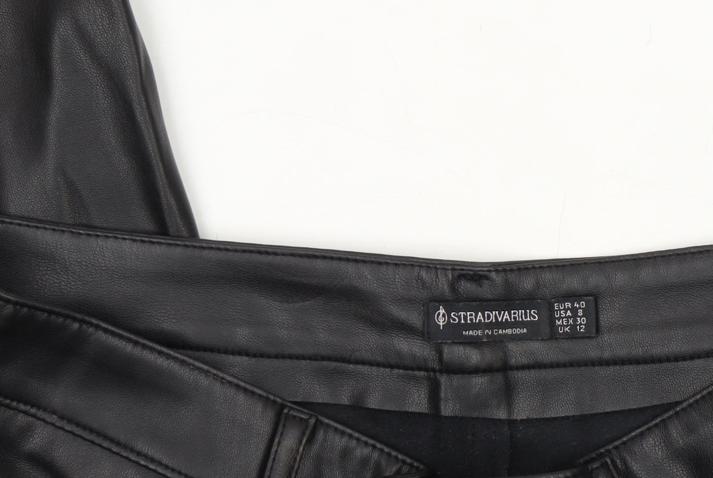 Womens UK Size 12 Stradivarius Regular Fit Casual Party/Cocktail Black Trousers